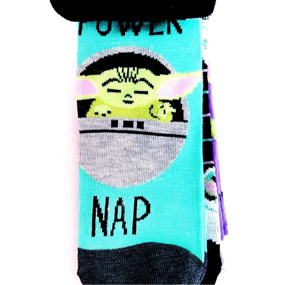Disney Star Wars Womens No Show Socks The Mandalorian Grogu Baby Yoda Fun Gift - Image 5