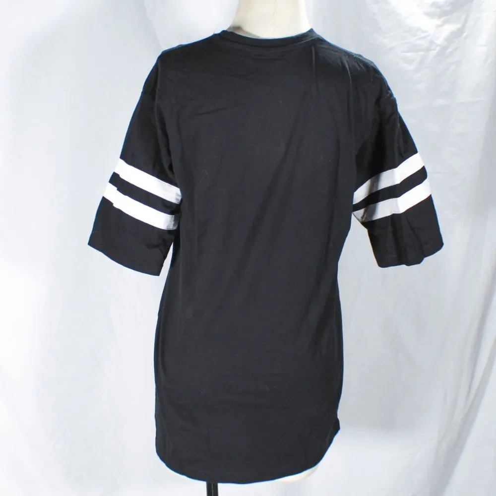NFL Raiders Shirt XS Long/Tall Cut Varsity Sleeve Street Style Casual Sporty - Image 4
