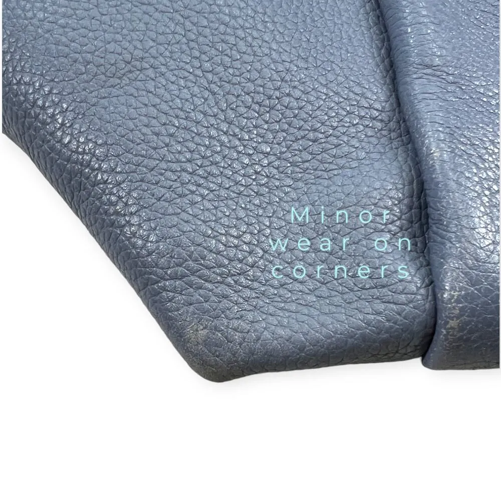 Henri Bendel Large Tote Zipper Shoulder Bag Satchel Gray Leather Lock - Image 10