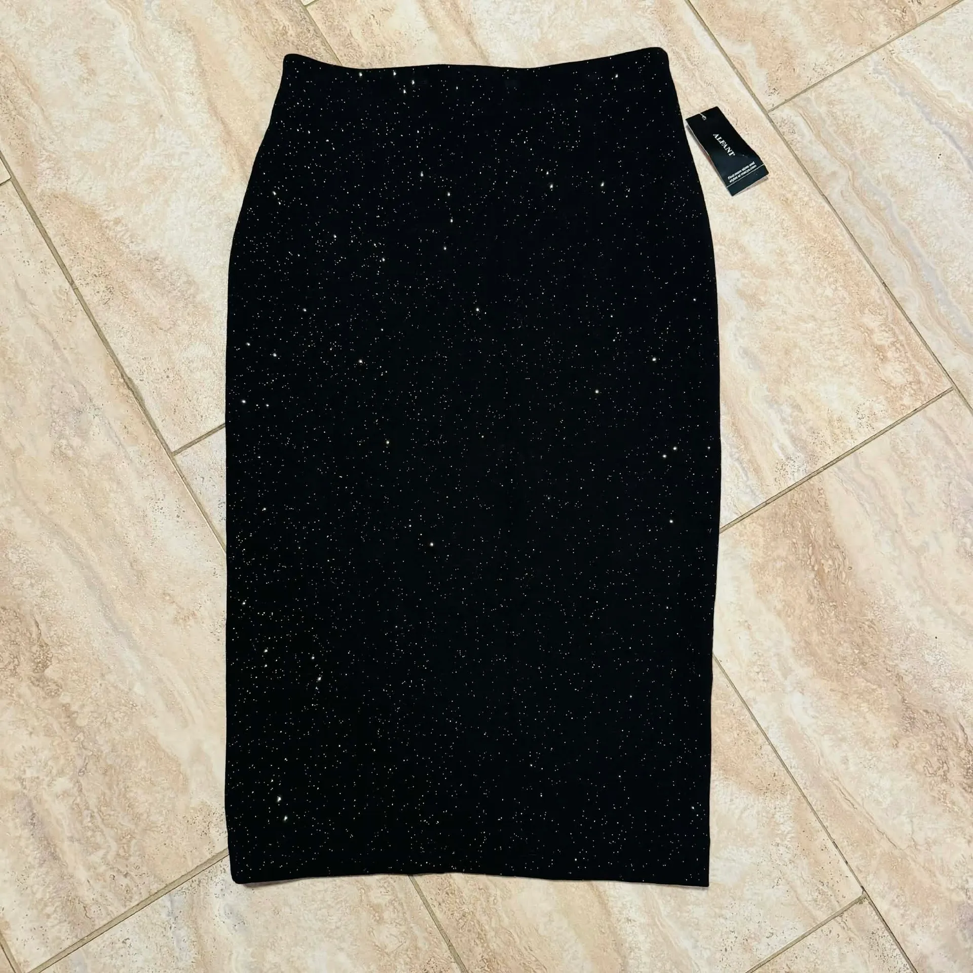 Alfani High Waist Long Glitter Bodycon Skirt - Image 2