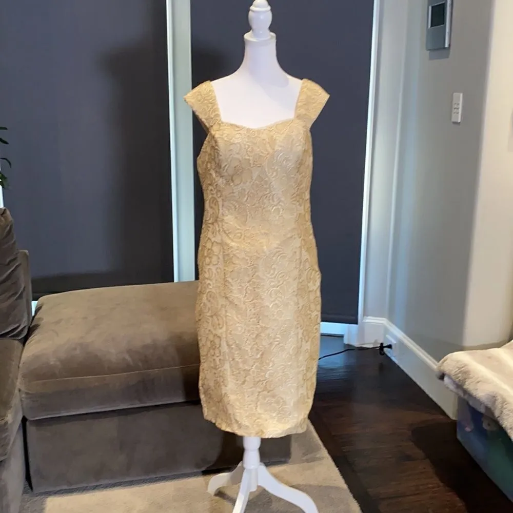 Women’s Mother of the Bride Dress Corset Back & Chiffon Jacket Size XL - Image 5