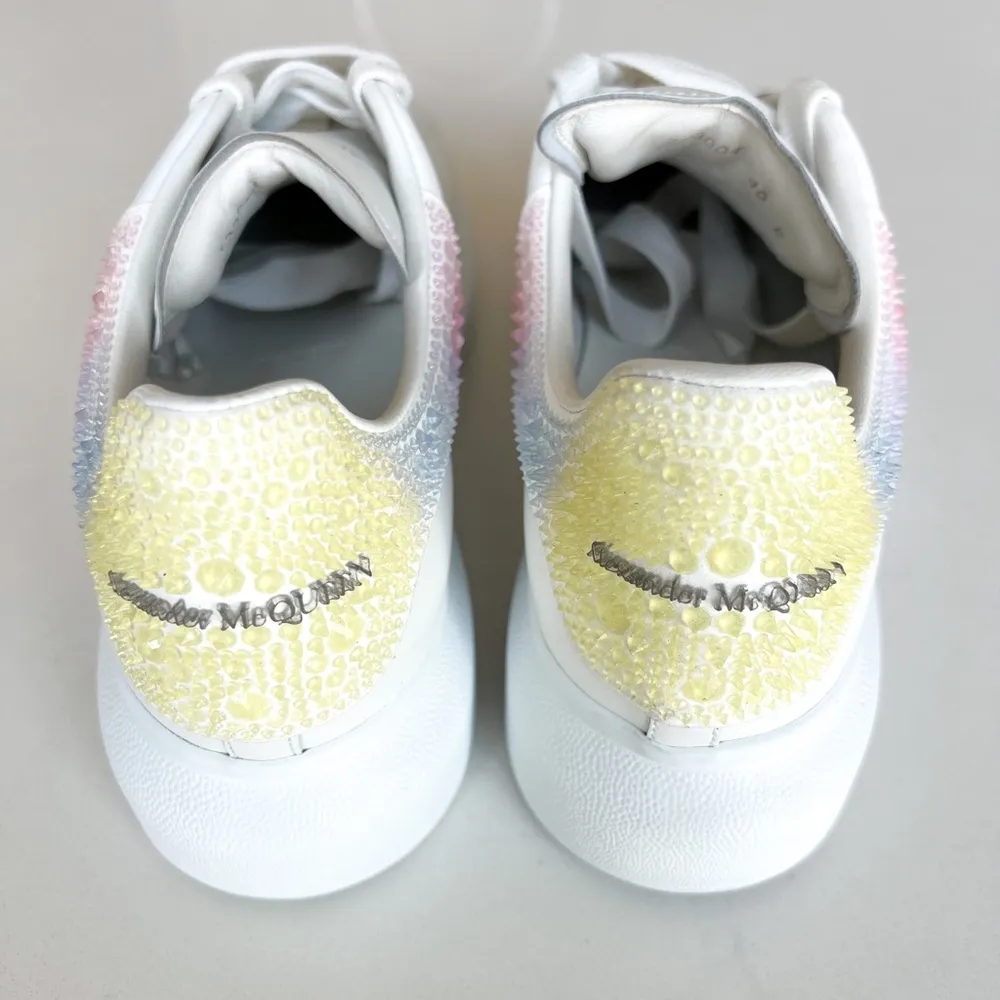 Alexander McQueen Oversized Embellished Leather Sneakers - Image 4