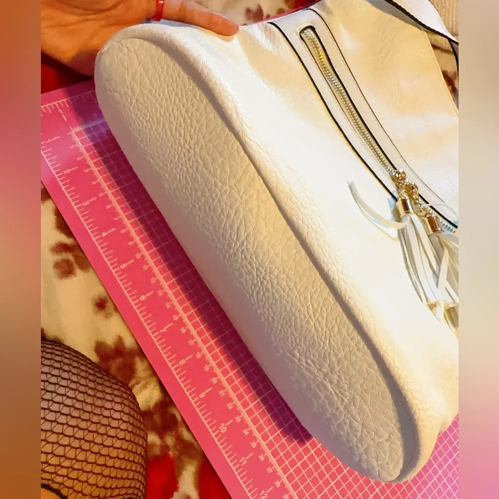 E handbags adjustable shoulder crossbody strap outside zipper pocket tassel zip - Image 6