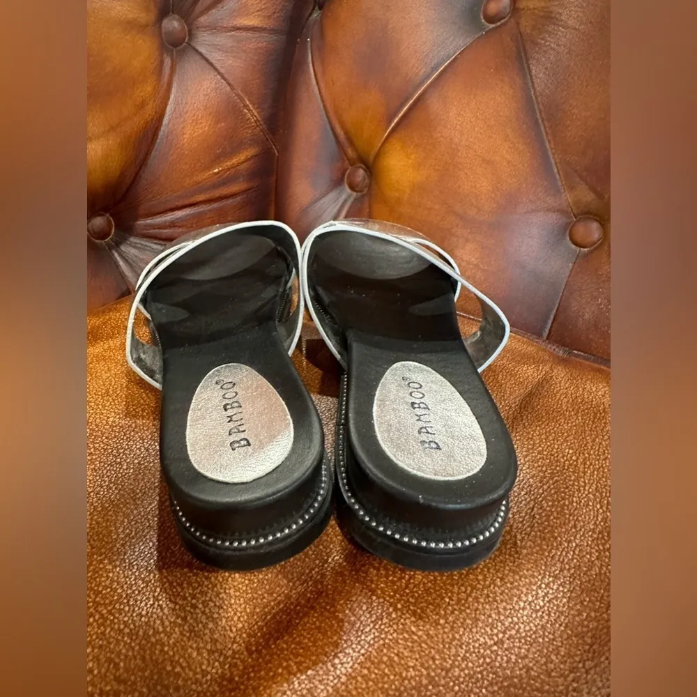 Bamboo sandals silver top SZ 7 - Image 4