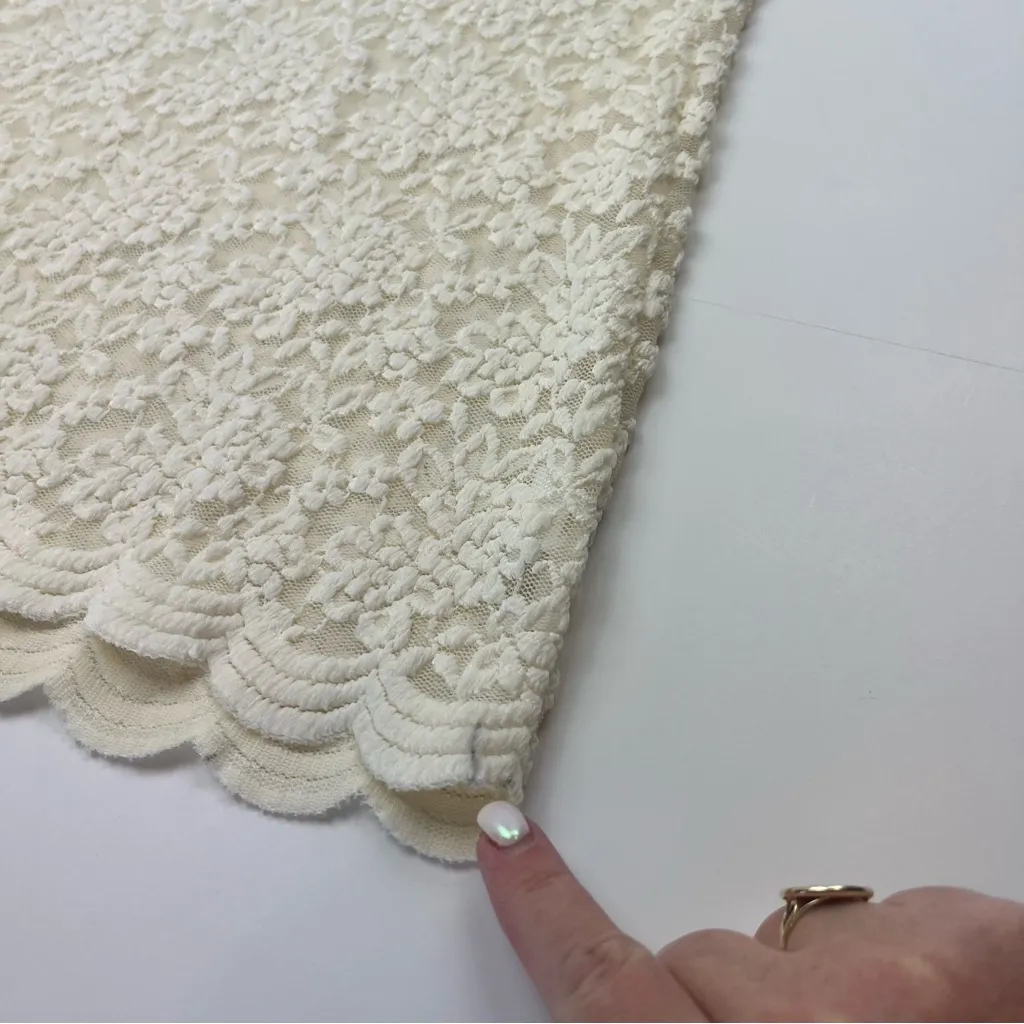 BKE Boutique Buckle Cream Stretch Lace Mini Dress Tunic Womens Medium‎ NEW *FLAW - Image 7