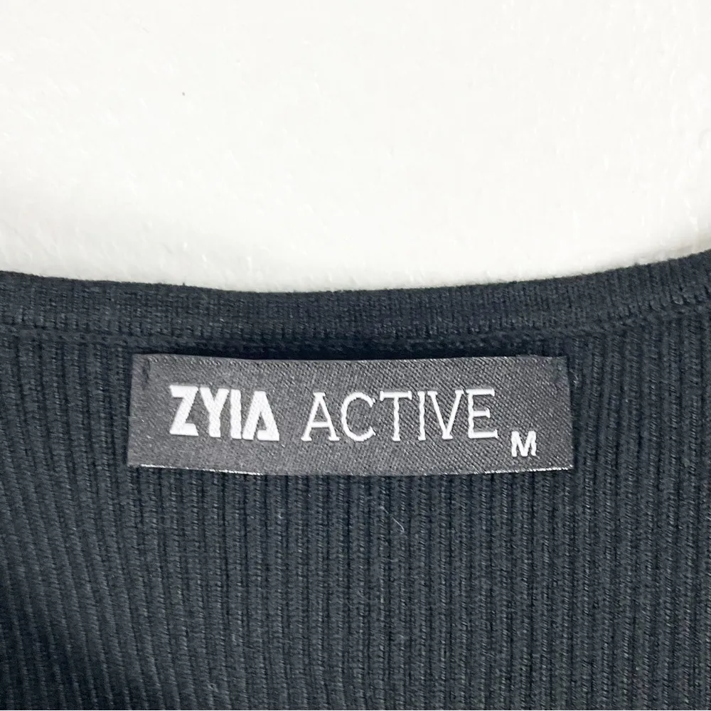 ZYIA Active Black Piping Classy Rank Sweater, Size Medium - Image 3
