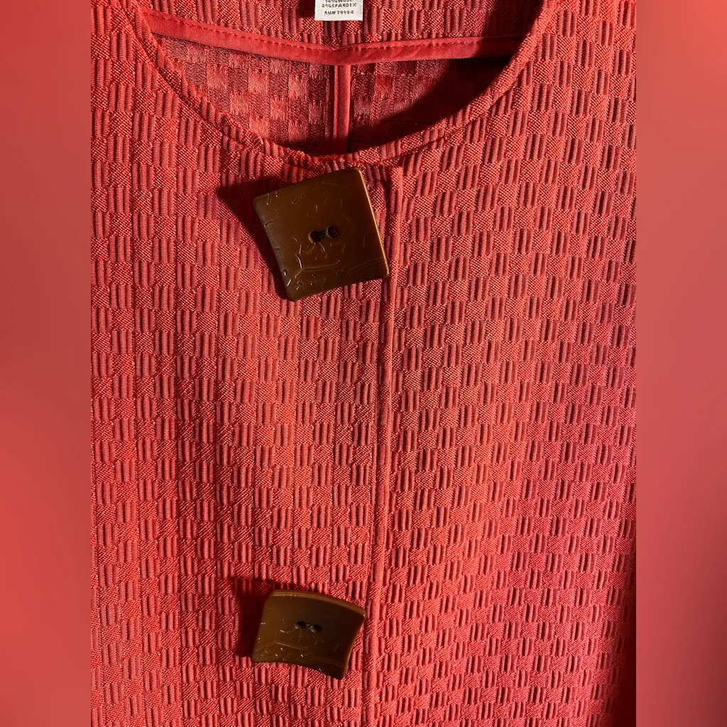 Chico's Red Cinnamon Textured Loose fit Jacket XL - Image 3