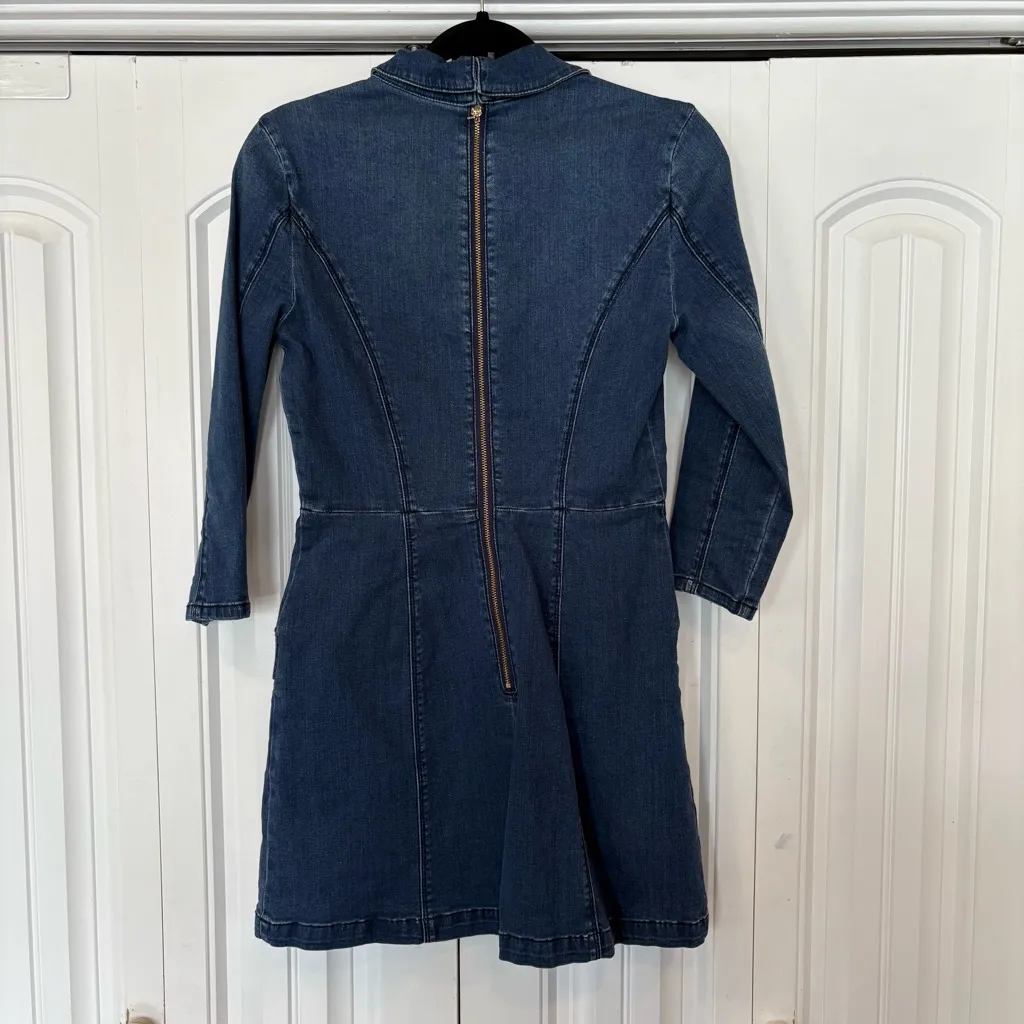 Bebe Denim Blazer Dress Size 4‎ - Image 2