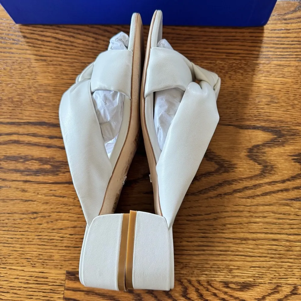 NIB Stuart Weitzman Playa 35 Knot Block White Slides | Size 9 - Image 7