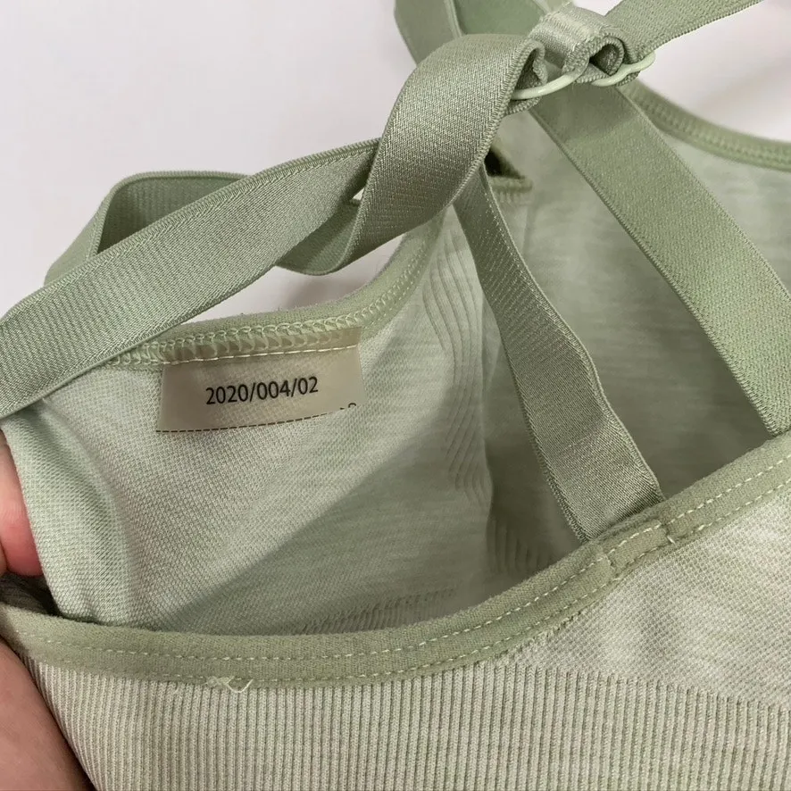 Oner Active Classic Seamless Sports Bra Pistacchio Marl Green Womens Small - Image 6