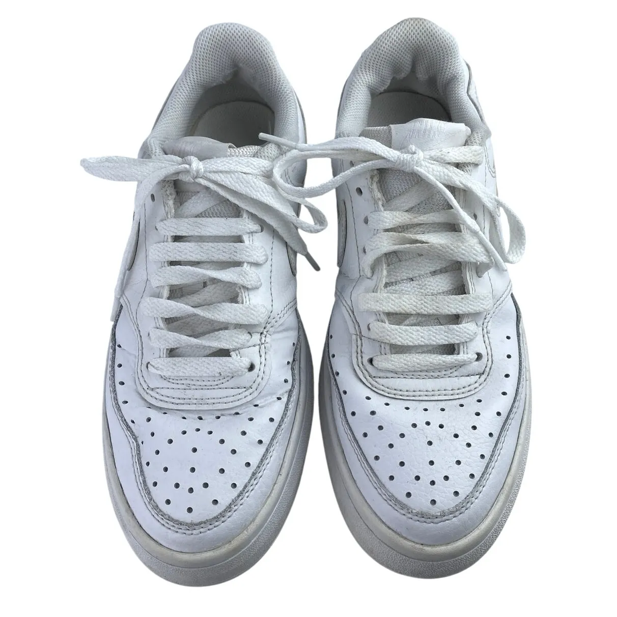 Nike Court Vision Alta Womens White Leather Platform Trainers Sneakes Shoes 8.5 - Image 2