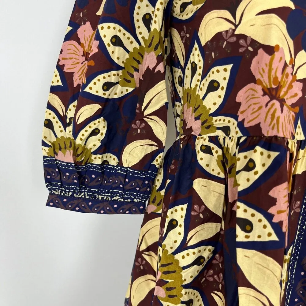 NWOT Farm Rio Ainika Chill Mini Dress Floral Womens Sz XXS Puff sleeves ruffle - Image 7