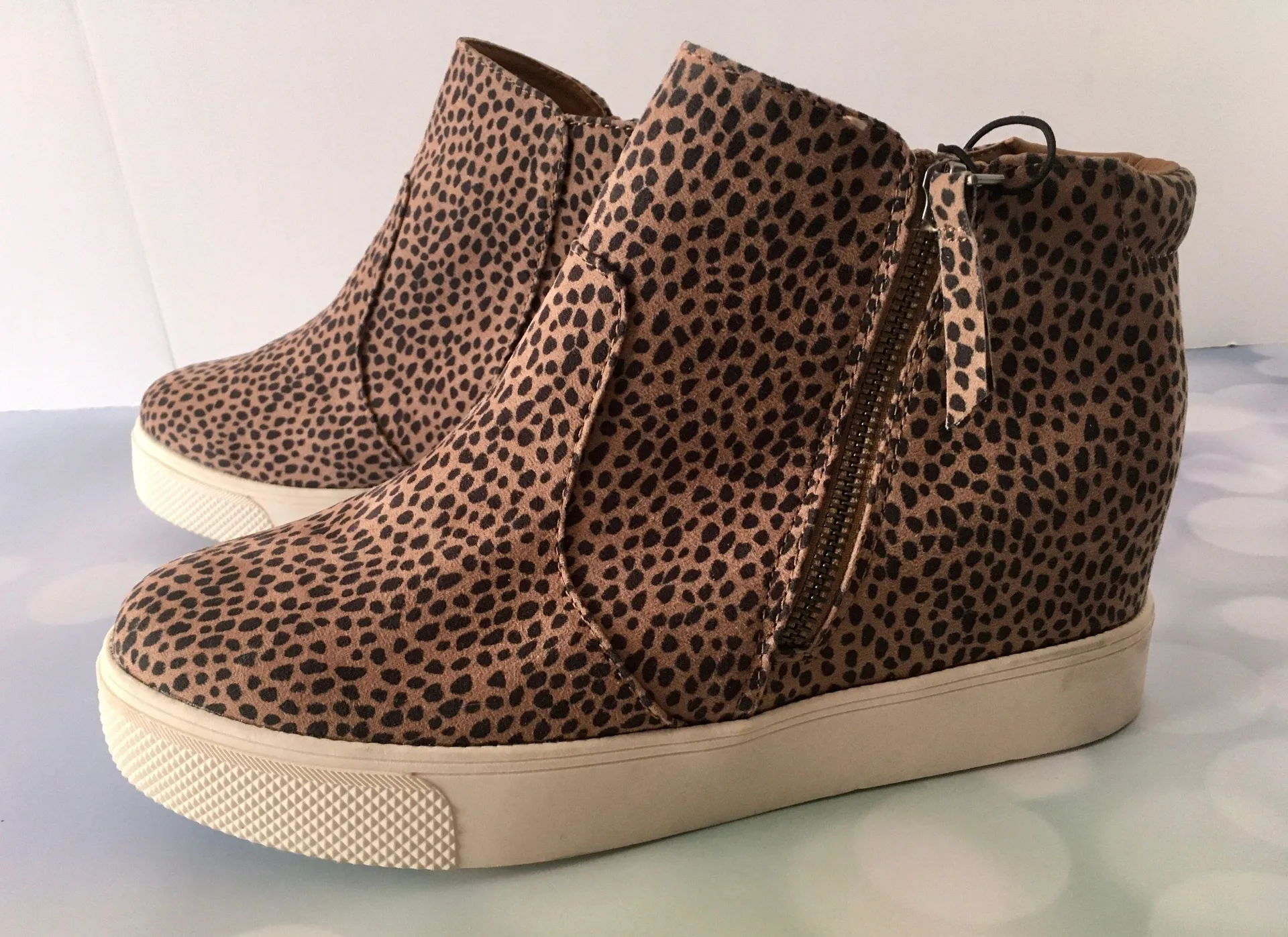 Wedge Sneakers, Size 9 Brown - Image 2