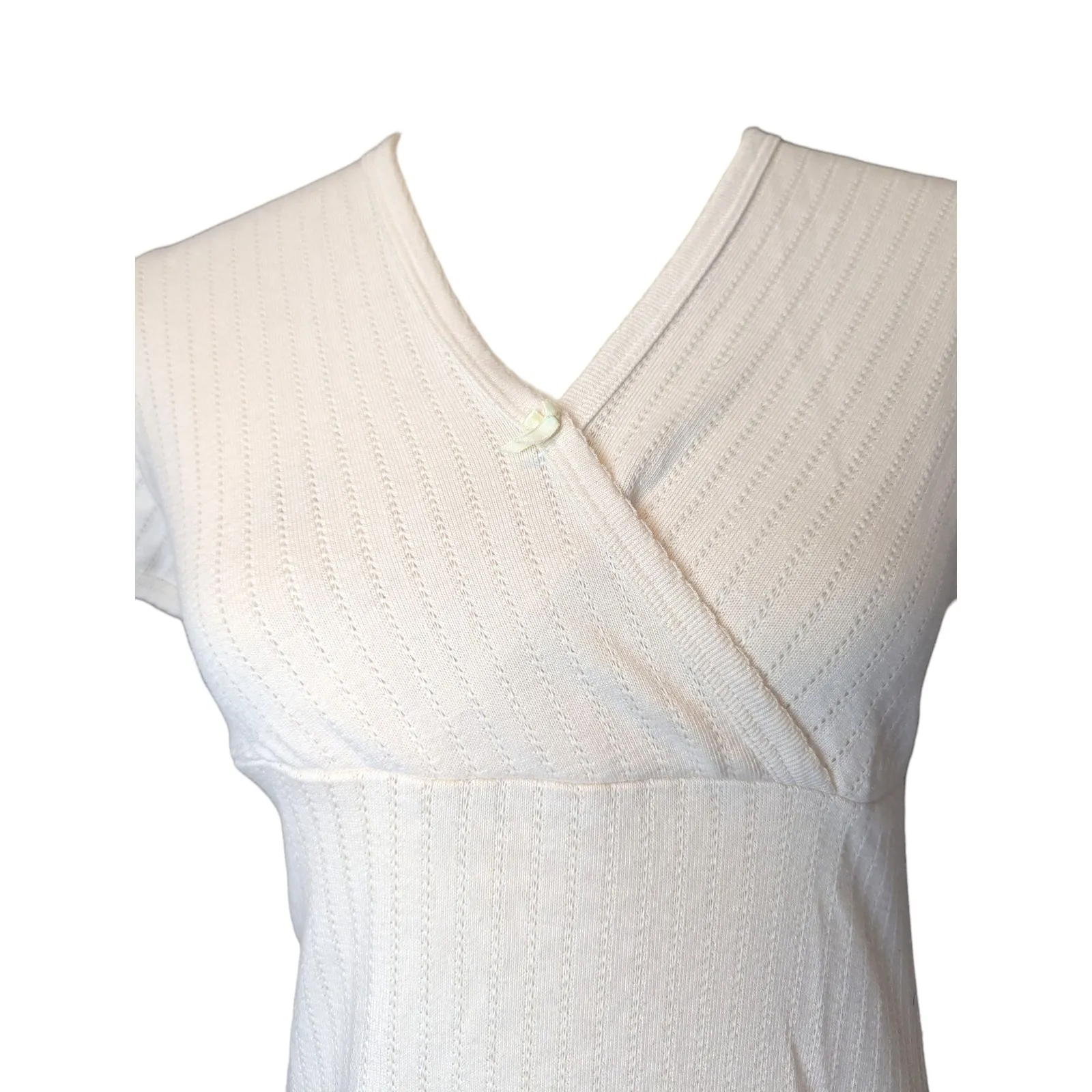 Scarlet Loungewear Light Yellow V-Neck Lounge Mini Dress Y2K - Image 7