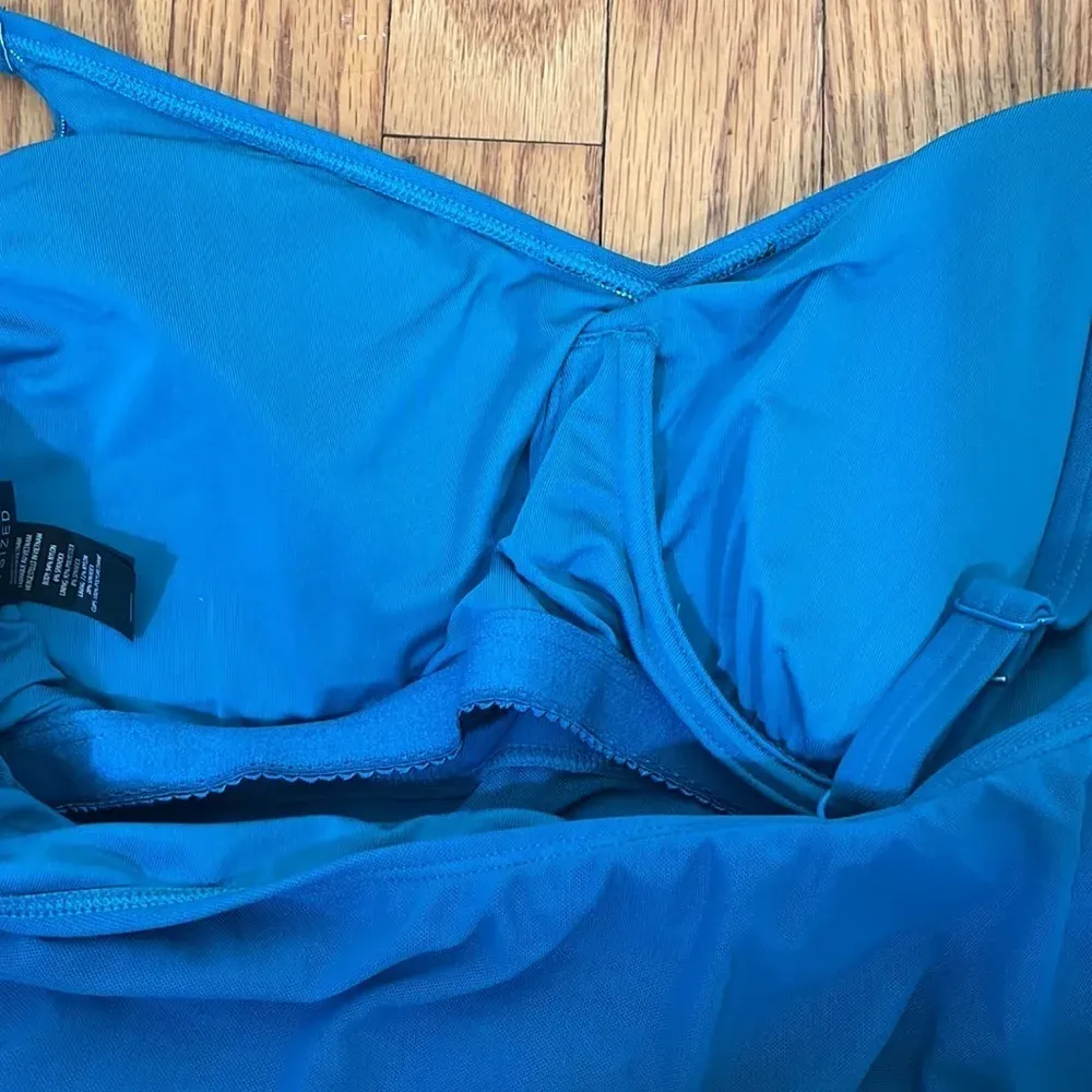 Coco Reef Classic‎ Solid Tiered Mesh Tankini Teal Cove Size 36DD NWT - Image 5