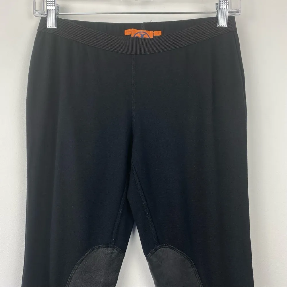 TORY BURCH Black Leather Panel Jodhpur Leggings Riding‎ Pants Size XS X-Small - Image 3