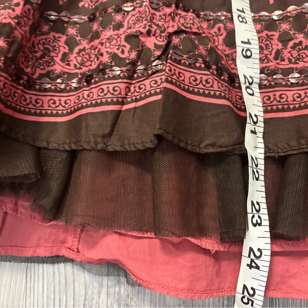 Apt. 9 Pink and Brown A-Line skirt - Image 5