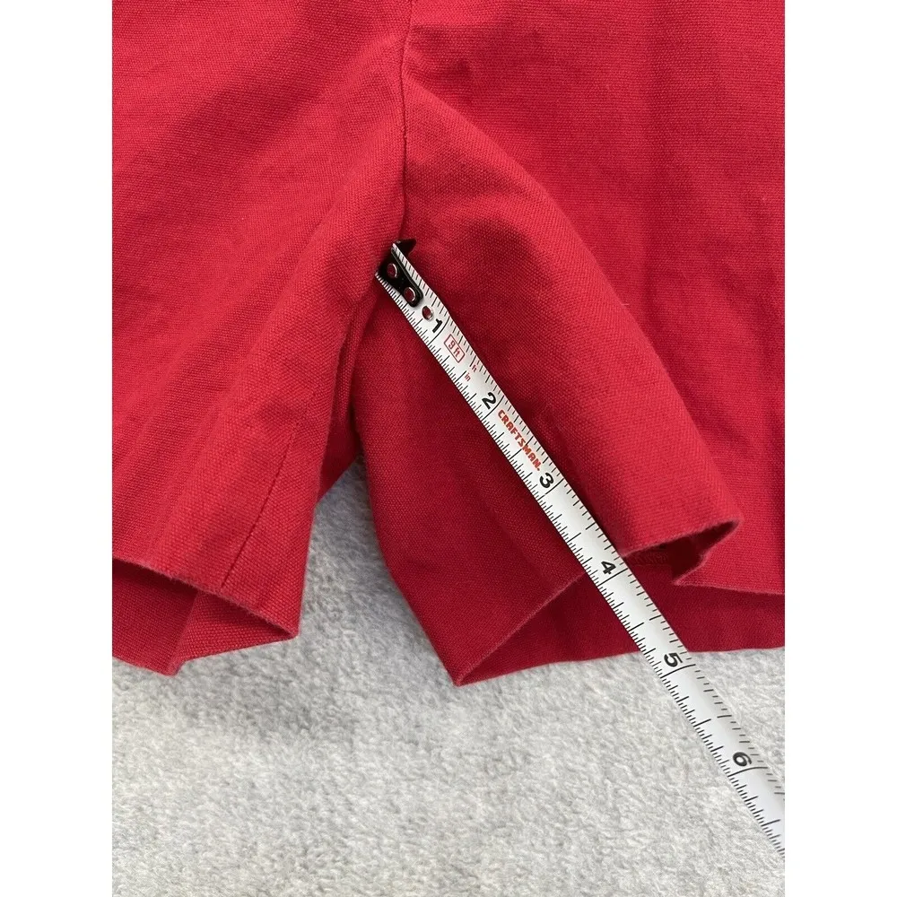 Banana Republic Women's Chino Shorts Solid Candy Apple Red Size 0 Hampton Fit - Image 7