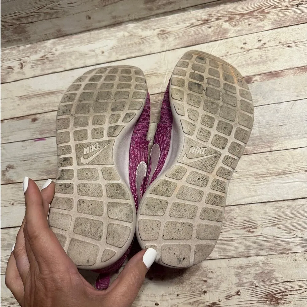 Nike Roshe Run Flyknit Running Sneakers Women's Size 7.5 Purple Shoes Trainers - Image 8