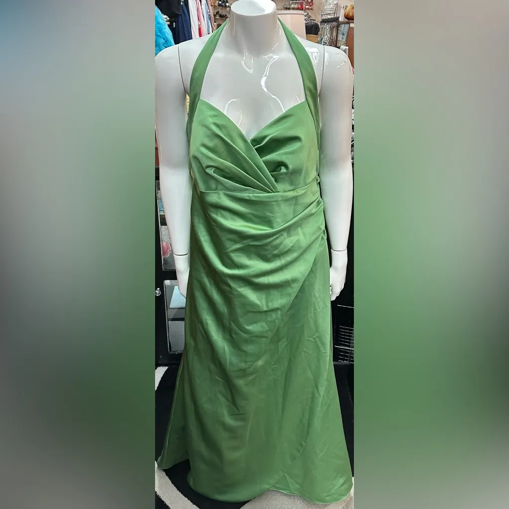 David’s Bridal sz 20 long green formal dress - Image 2