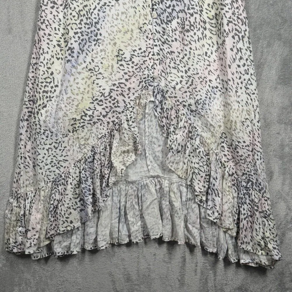 Rails Dress Womens Small White Rainbow Red Cheetah Print Frida Dress Y2k Cottage - Image 4