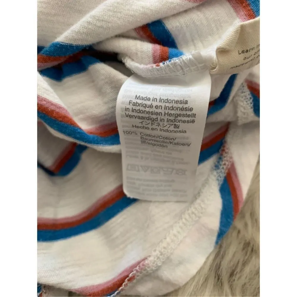 Whisper Cotton Rib-Crewneck Tee in Rockwood Stripe XXS - Image 7