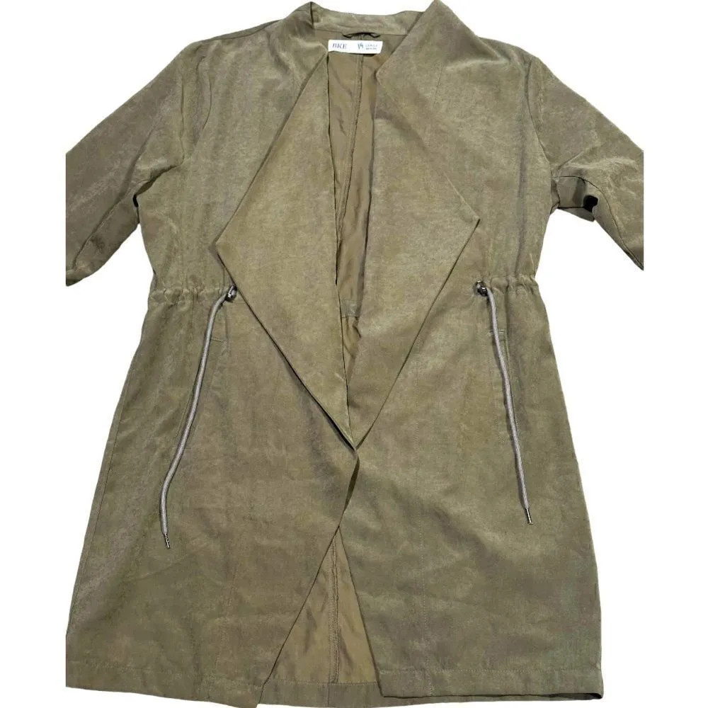 BKE Green Flyaway Lightweight Oversized Jacket Size Large - Image 9