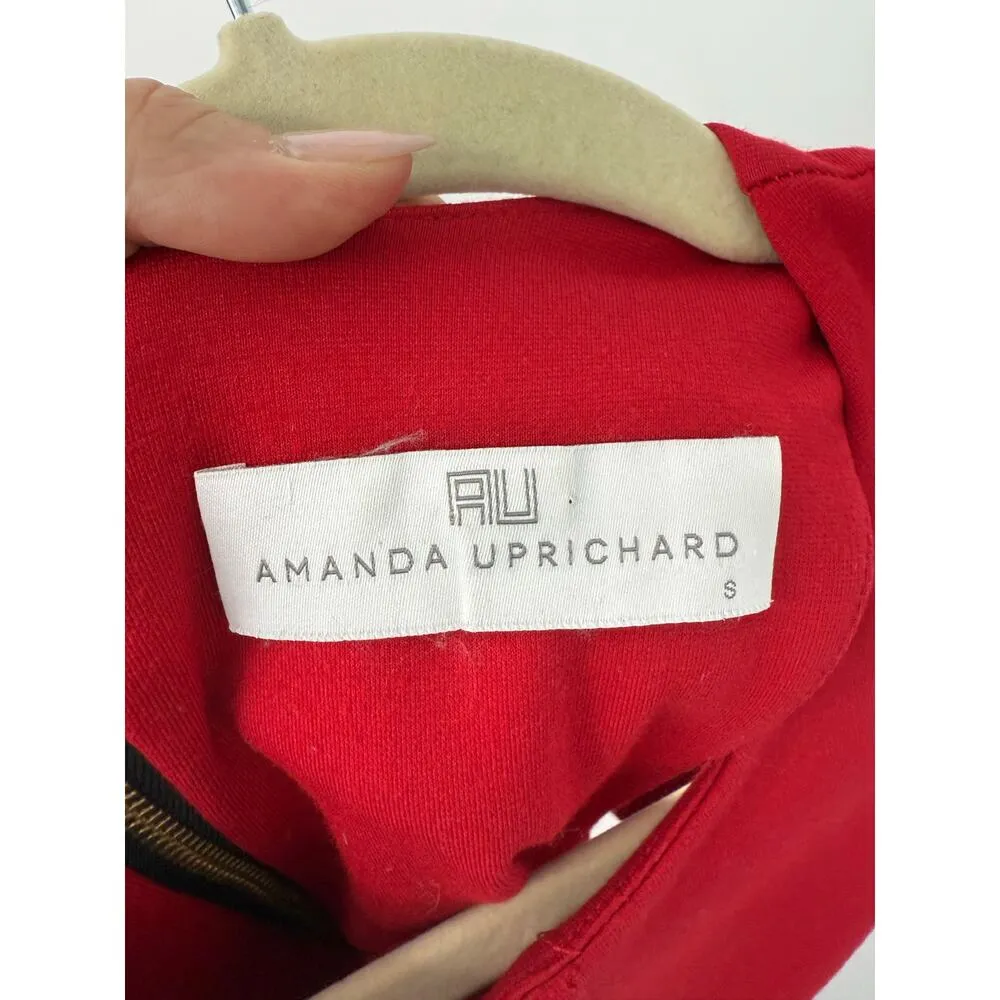Amanda Uprichard Mini Dress Women S Bright Red Cut Out Zipper Sexy Going Out - Image 9