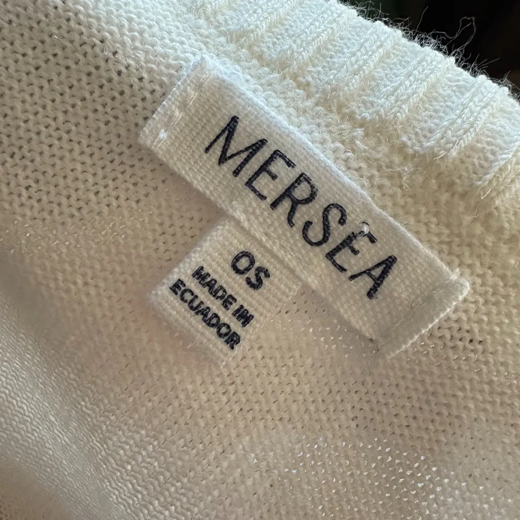 Mersea Womens Catalina Crewneck Sweater Blue White Striped One Size Size undefined - Image 5