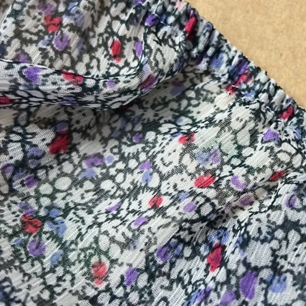 🔵 SALE 3/$25 ANTHRO STARING AT STARS SHEER DITZY PRINT MAXI STRAPLESS DRESS S - Image 6