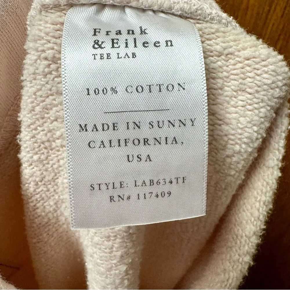 Frank & Eileen Catherine Cropped Wide Sweatpants Triple Fleece Light Pink Large - Image 7