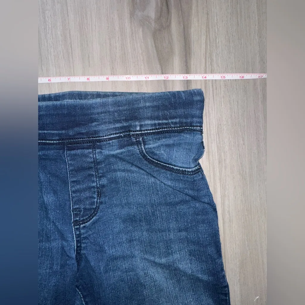 Old Navy Blue Denim Jean Material Rockstar Stretch  Jeggings Stretch Waist 4R - Image 5