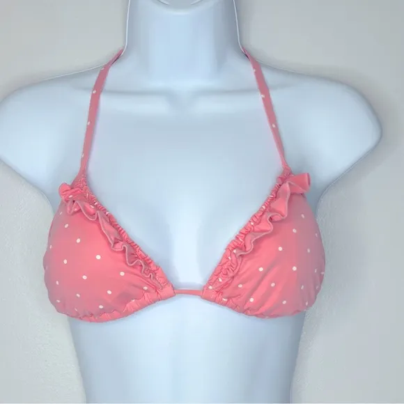 Lilly Pulitzer Sandi String Pretty Pink Polka‎ Dot Bikini Top Size XS - Image 3