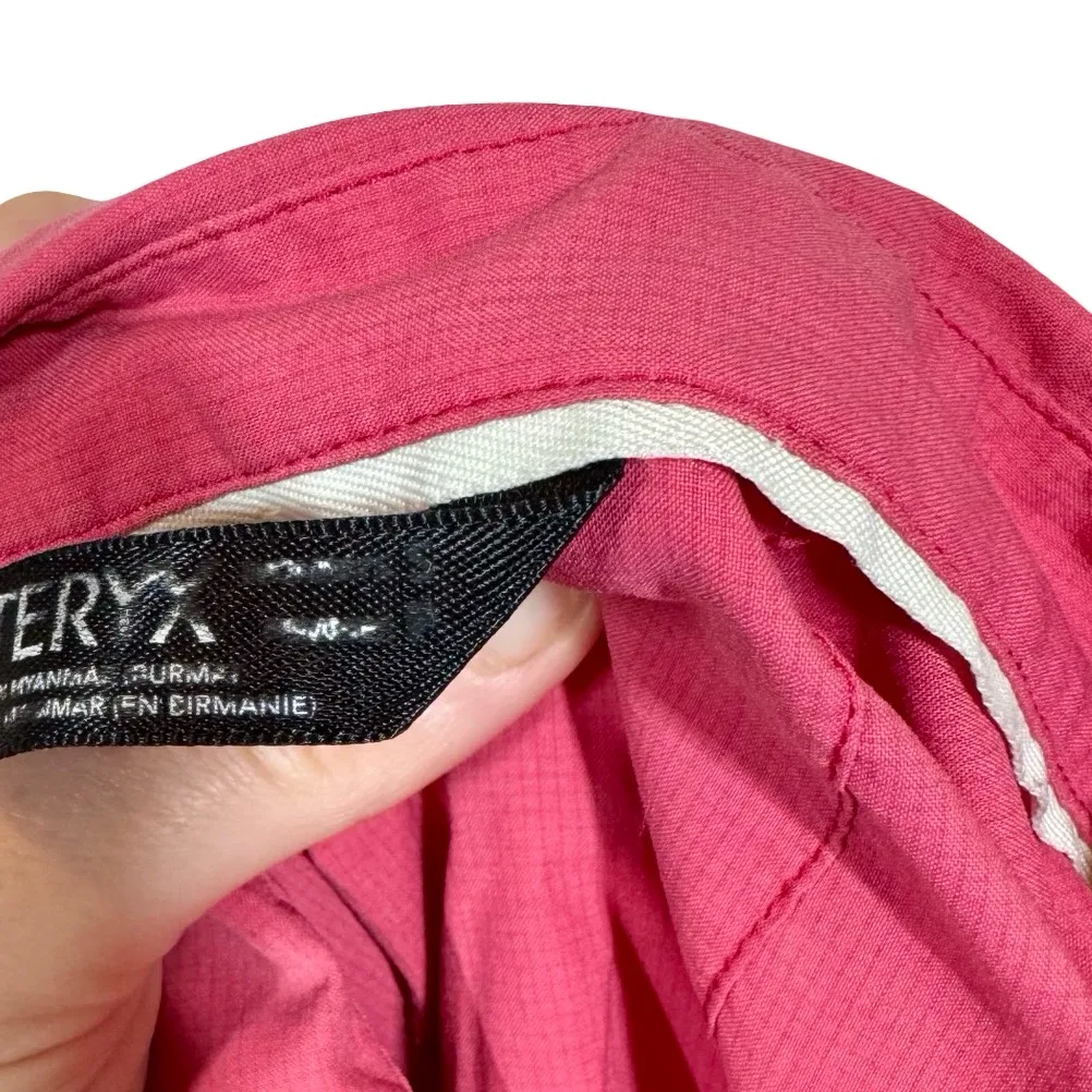 Arc’teryx Fernie Short Sleeve Nylon Snap Front Shirt in Pink Outdoors Hiking - Image 12