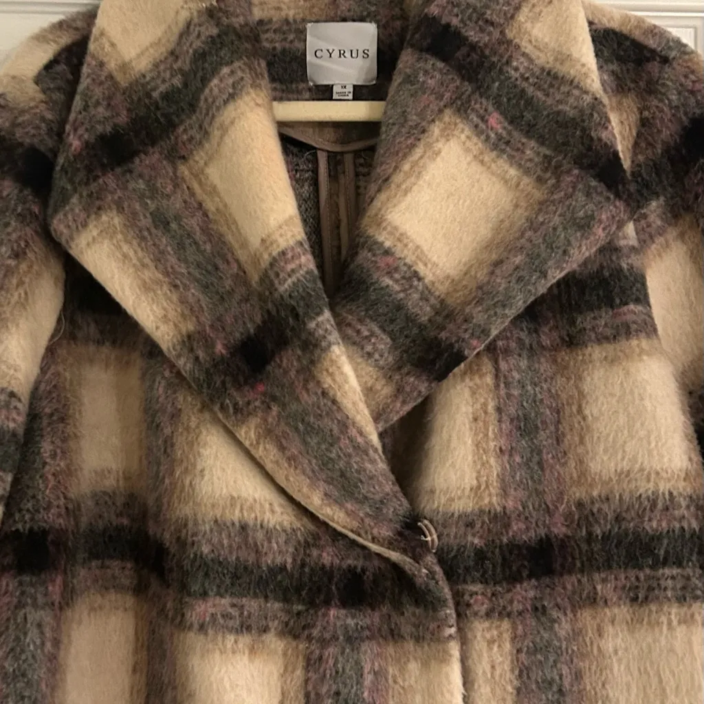 Cyrus Cream Wool Blend Coat Size 1X Style CT022201WM - Image 2