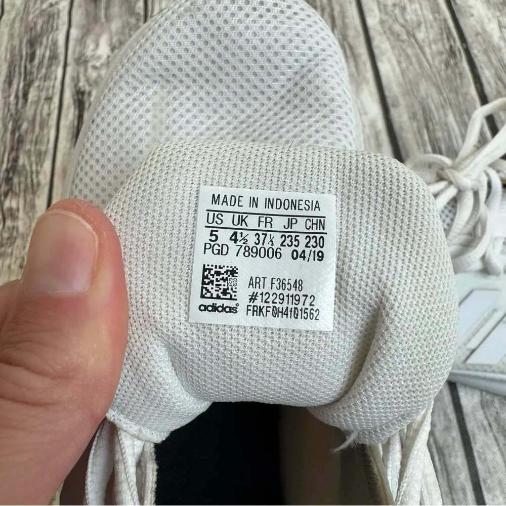 Adidas Women's White Running Sneakers 5 Gym Workout Running Walking Casual Shoes - Image 10