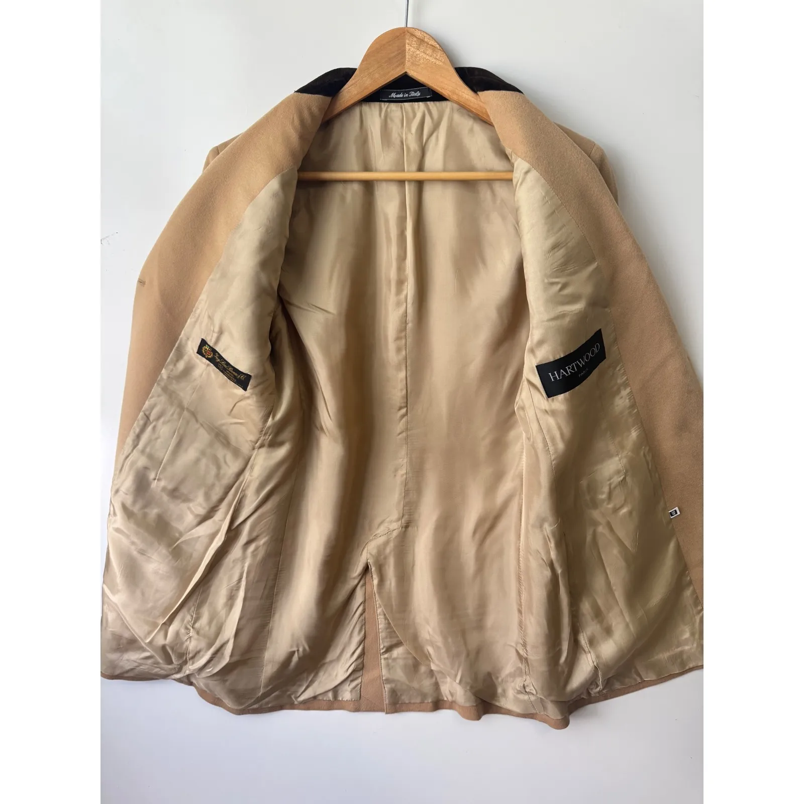 Loro Piana Hartwood Wool Cashmere Blazer‎ Velvet Collar Made in Italy Size 46 - Image 4