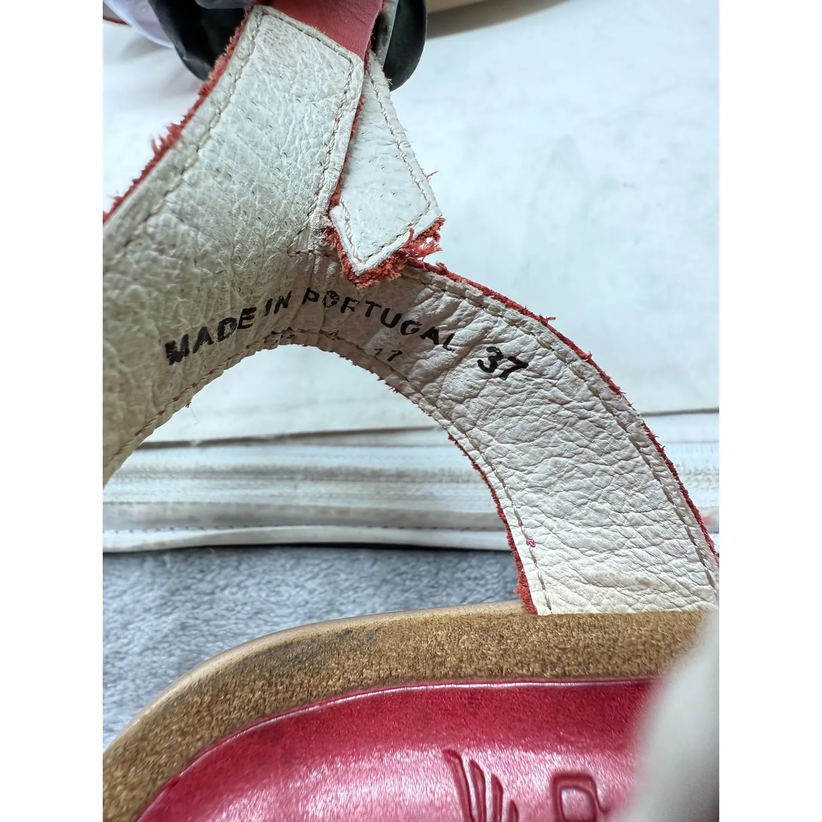 Dansko Red Leather Ankle Strap Platform Sandals EU 37 US 7 - Image 2