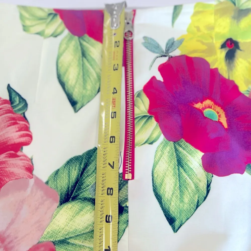 🐣Ted Baker sz 1 Skirt “Flowers At High Tea” Cream floral print Easter Summer Pink - Image 9