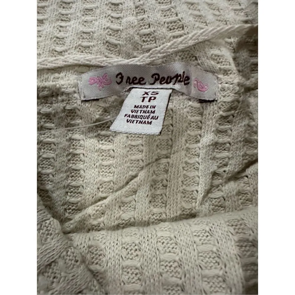 NWT Free People Juicy Long Sleeve Waffle Knit Top Size XS in Stone Cold - Image 5