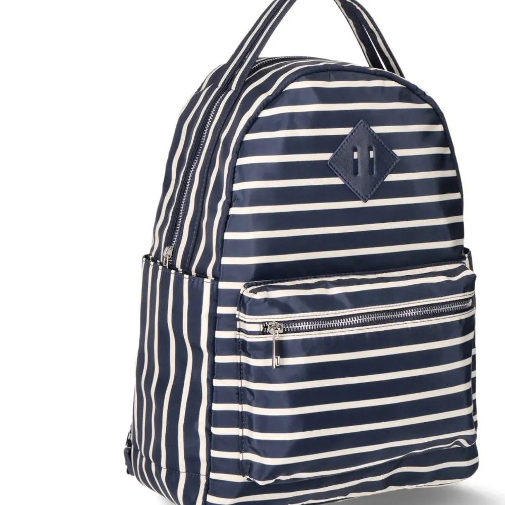 No Boundaries Women's Dome Backpack Navy Stripe NWT - Image 5
