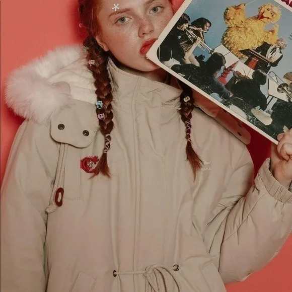  x Tyakasha Streetwear Elmo Faux Fur Parka Coat Jacket - Image 2