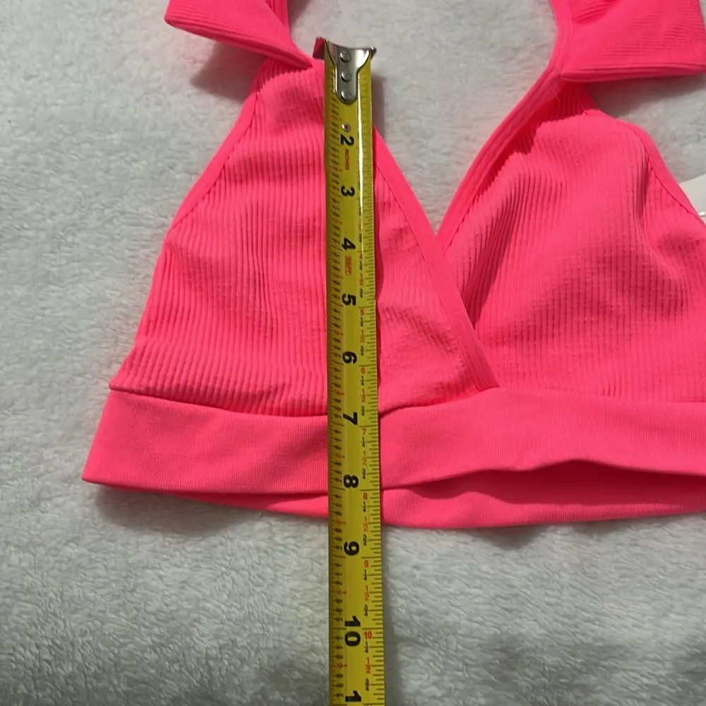 New Urban Outfitters Out From Under Rushmore Seamless Polo Bra Top Neon Pink XS - Image 6