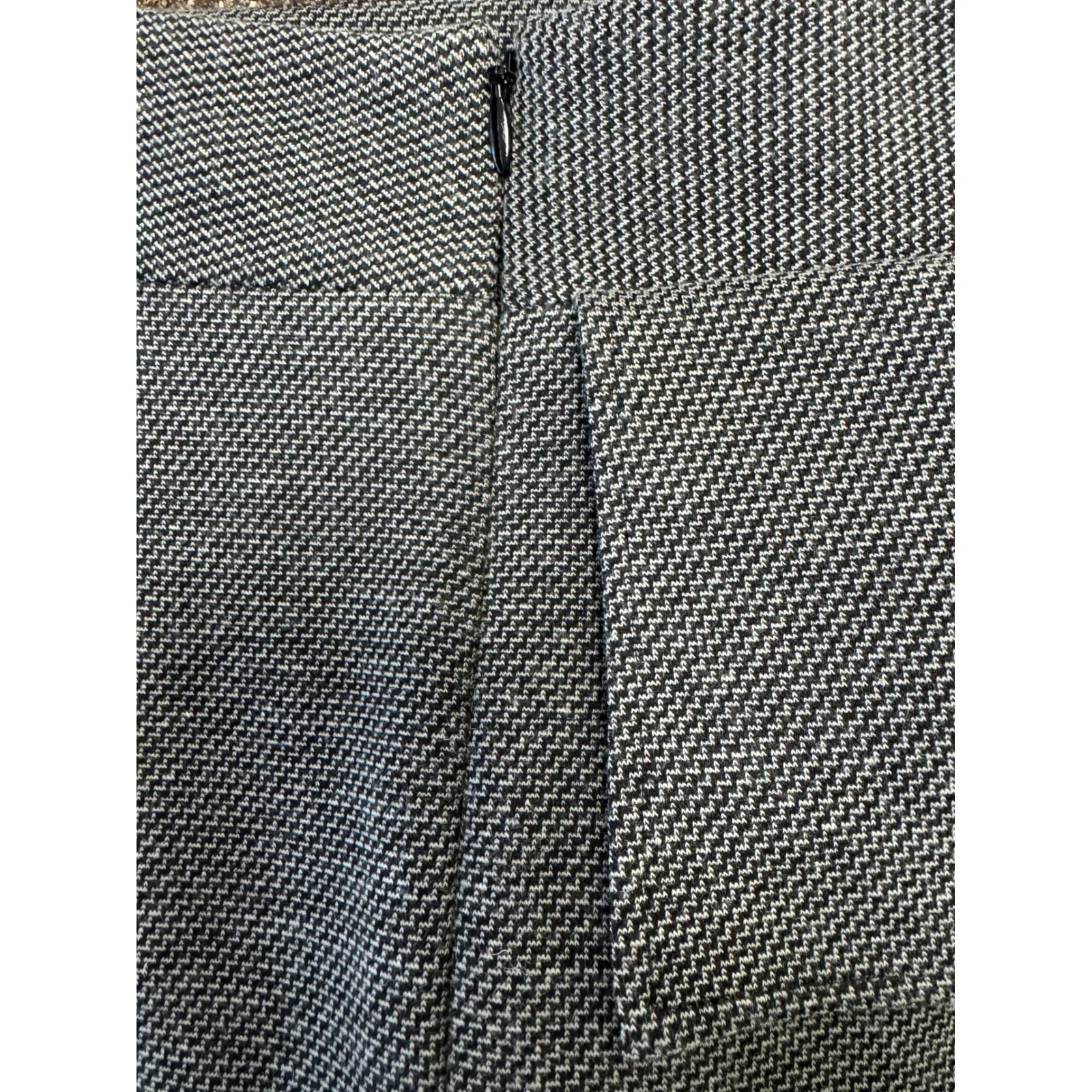 The Fold London Pencil Skirt Herringbone Print‎ US 10 Gray - Image 3