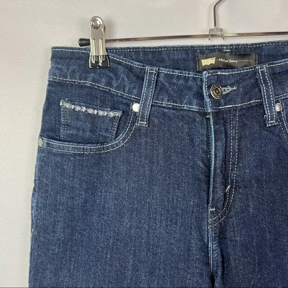 Levi's Dark Wash Mid Rise Skinny Jeans 29 - Image 3