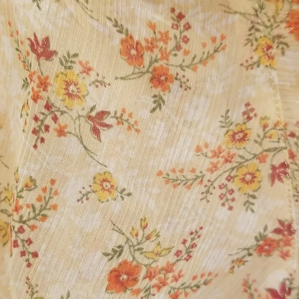 💕CURRENT AIR💕 Smocked Flutter-Sleeve Blouse ~ Micro Floral Print Large L NWT - Image 6