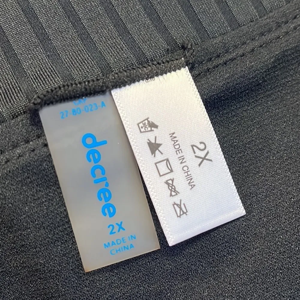 Last chance…Black High Waist Bikini Bottom Swim Brief Swimsuit Ribbed 2X New - Image 3