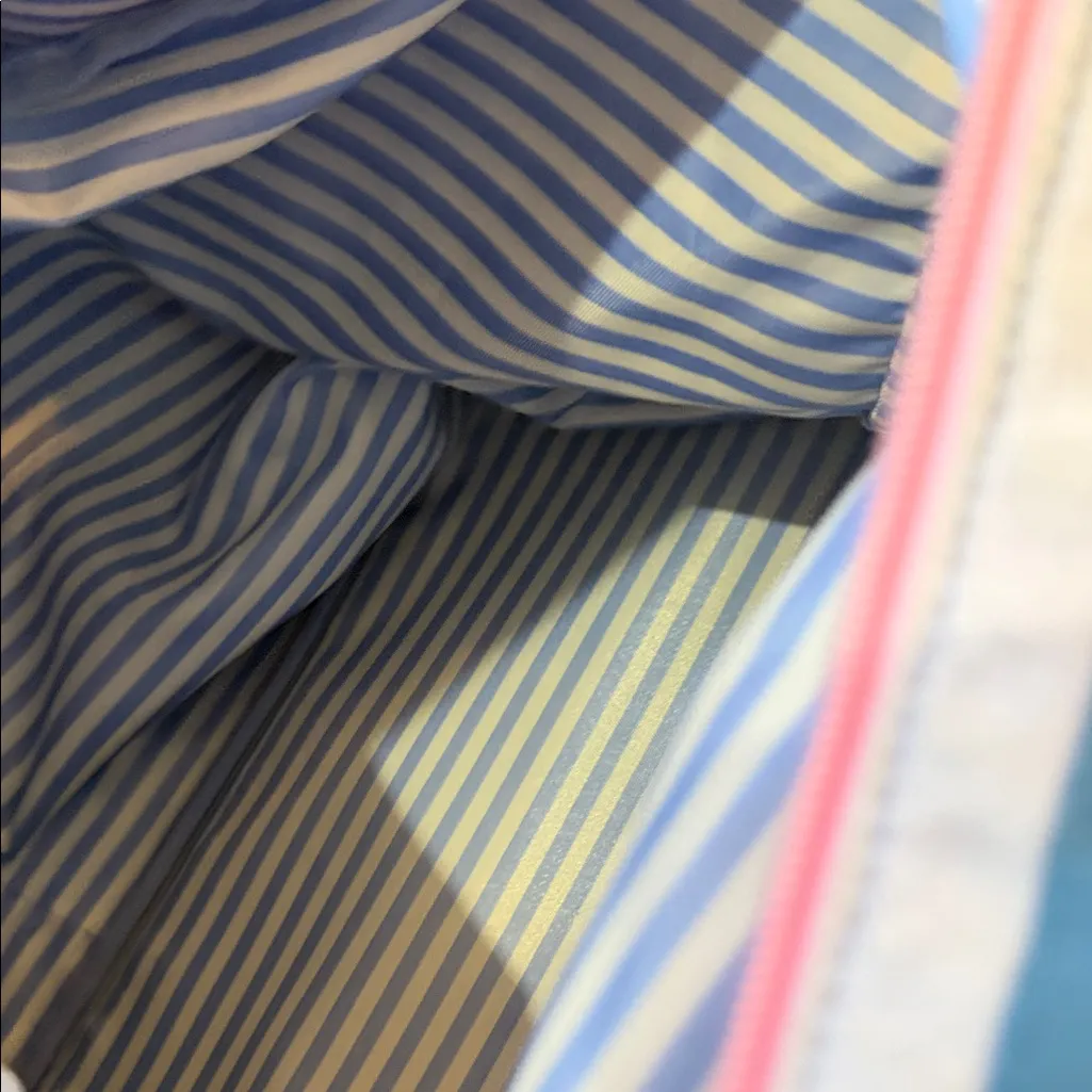 Matilda Jane floral Multicolor Striped weekender canvas Tote **holds tons!** - Image 7