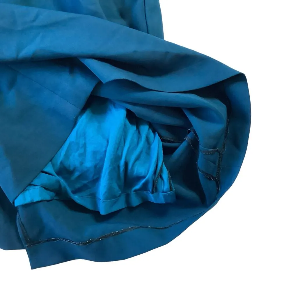 Turquoise Sleeveless Pencil Dress Green Size M - Image 5