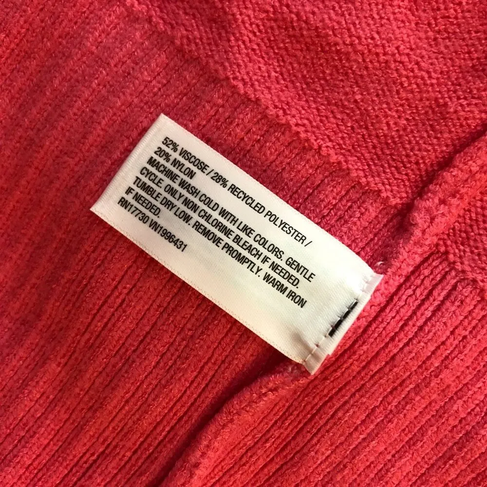 A New Day Womens Pink Crewneck Sweater Ribbed Hem/Cuffs Size S - Image 4